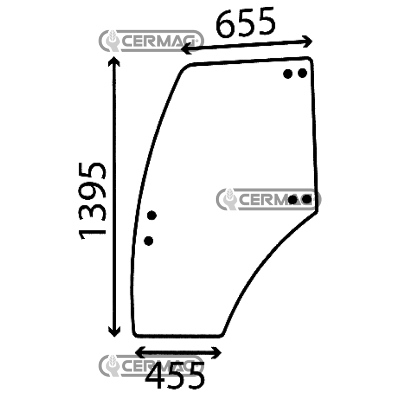 VETRO PORTIERA SX LANDINI SERIE GHIBLI / GHIBLI NEW COMPATIBILE - LA3658738M1