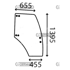 Cristal de puerta derecha COMPATIBLE - LA3658922M1 | NewgardenAgri.com