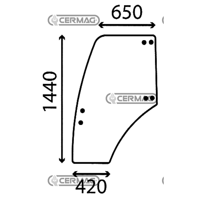 VETRO PORTIERA SX LANDINI SERIE VISION / VISION NEW COMPATIBILE - LA3665889M1
