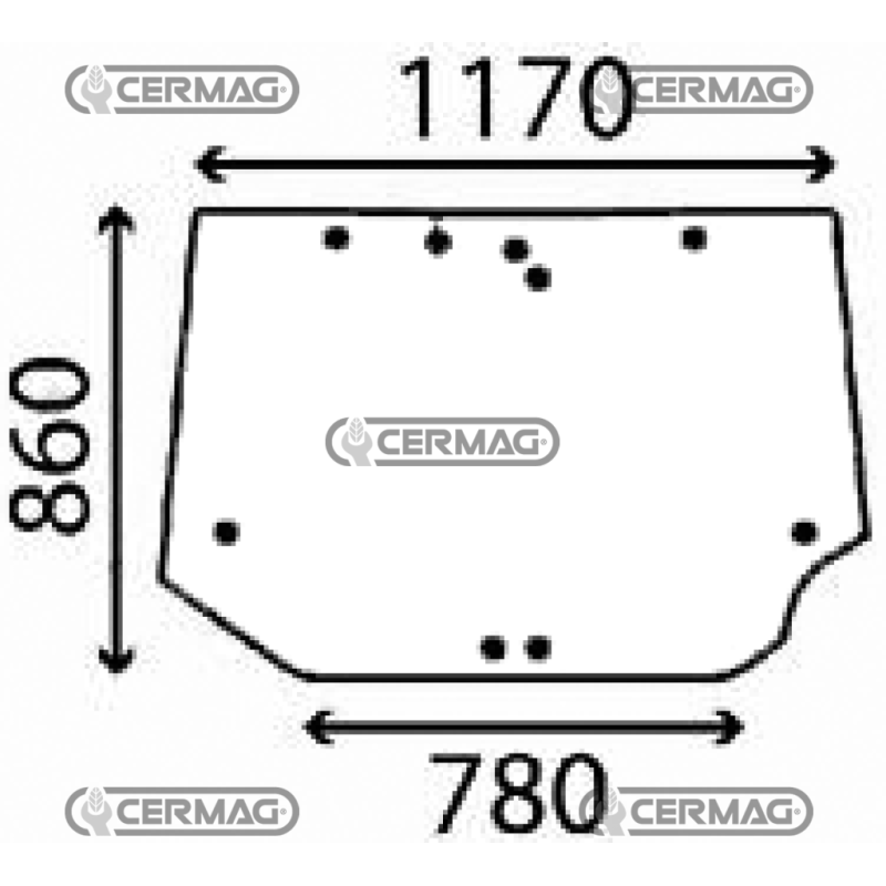CRISTAL PUERTA TRASERA LANDINI SERIE 7 COMPATIBLE - LA4218433M2