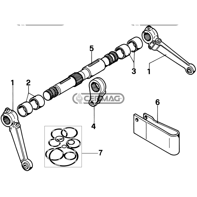SOLLEVATORE FIAT, NEW HOLLAND -ALBERO SOLLEVATORE COMPATIBILE - 62317