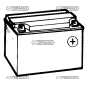 Standard 12V battery - ENERGECO Capacity 24 Ah Positive pole Right COMPATIBLE - 35428