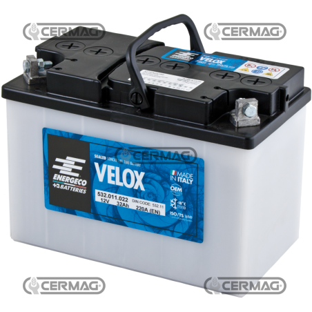 Standard-12-V-Batterie – ENERGECO Kapazität 32 Ah Pluspol rechts KOMPATIBEL – 35330 | NewgardenAgri.com