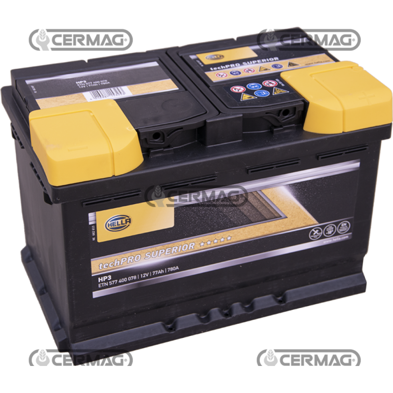 Batteria standard 12V - HELLA Capacità 80 Ah Polo positivo Destra COMPATIBILE - 36103