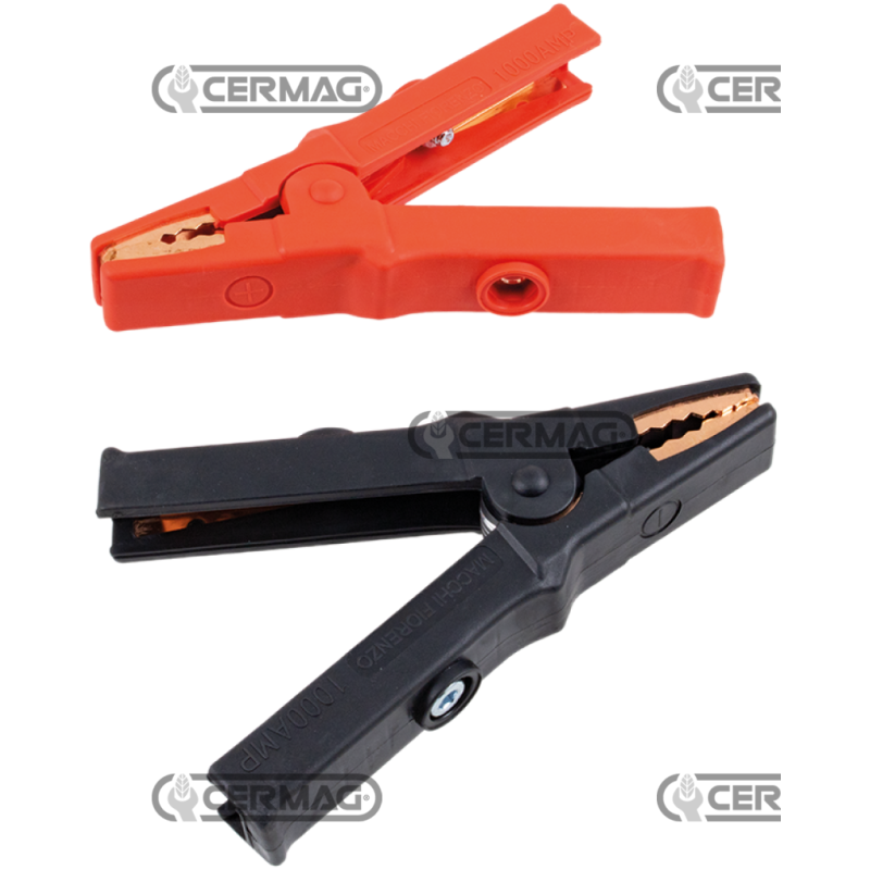 Paire de pinces ampèremétriques 1 rouge 1 noire Ampérage 1000 A COMPATIBLE - 36878