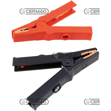Coppia pinze portacorrente 1 rossa 1 nera Amperaggio 1000 A COMPATIBILE - 36878 | NewgardenAgri.com