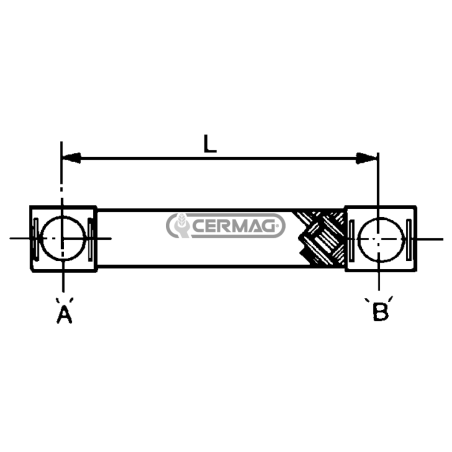 Ground braid Length - L 350 mm Section 25 mm² COMPATIBLE - 35523 | NewgardenAgri.com