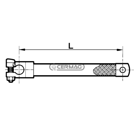 Trenza de tierra con terminal de batería Longitud - L 400 mm Sección 25 mm² COMPATIBLE - 35524 | NewgardenAgri.com