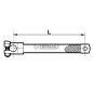Ground braid with battery terminal Length - L 400 mm Section 25 mm² COMPATIBLE - 35524
