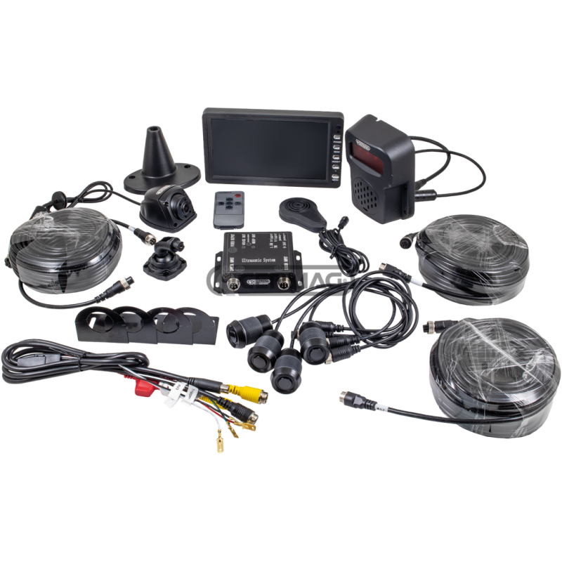 Rear radar kit with 7" video camera and sensors COMPATIBLE - 37131