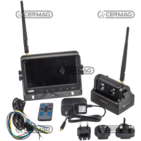 Kit de vídeo INALÁMBRICO 12-24 Voltios magnético 9" COMPATIBLE - 37130 | NewgardenAgri.com