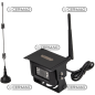 Caméra SANS FIL 12-24 Volts avec microphone, antenne et câble 3 m COMPATIBLE - 37132