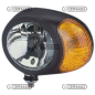 HEADLIGHT UNIT WITH FRONT-SIDE DIRECTION LIGHT WITH COMPATIBLE CLEAR GLASS - 36066