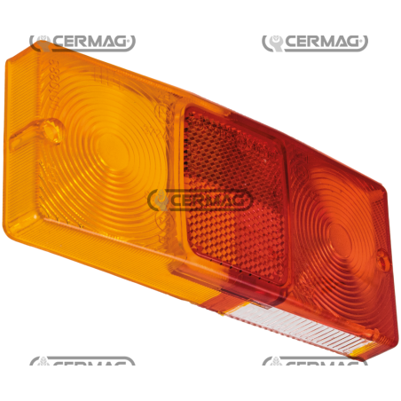 VENTANA IZQUIERDA CON LUZ DE MATRÍCULA (ROJO - NARANJA) COMPATIBLE - 35333 | NewgardenAgri.com