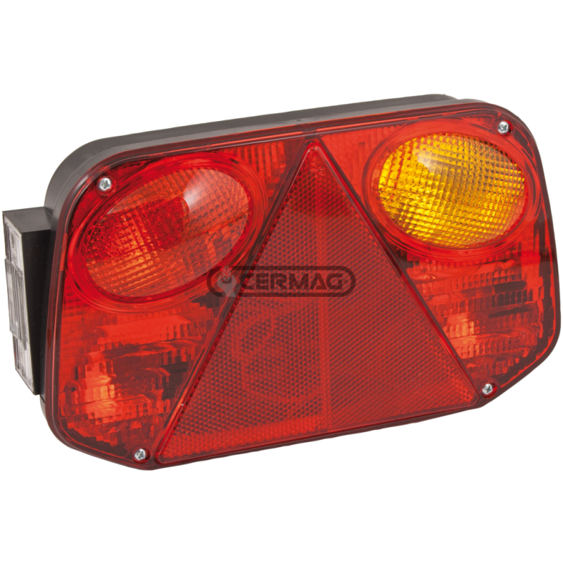 REAR LIGHTS AND CONNECTOR KIT FOR BUMPER AGRICULTURAL TRAILERS COMPATIBLE - 36412