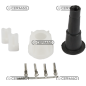 WHITE AUXILIARY CONNECTOR KIT FOR ART. 36412-36413 COMPATIBLE - 36453
