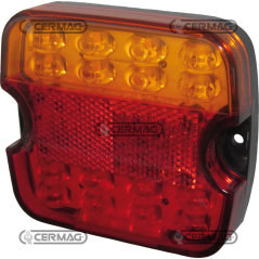 FANALE POSTERIORE A 3 FUNZIONI 12/24V. FULL LED COMPATIBILE - 36443 | NewgardenAgri.com