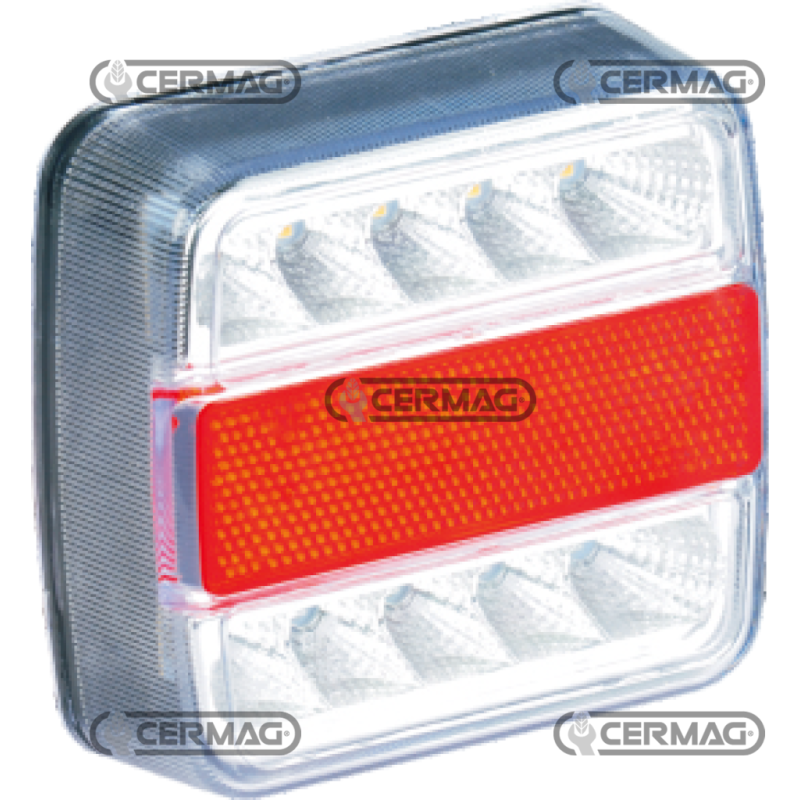 Luz trasera LED cuadrada - 5 funciones Voltaje 12 V COMPATIBLE - 95123