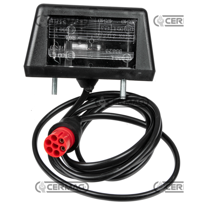 luce targa con passacavo per paraurti rimorchio COMPATIBILE - 37058