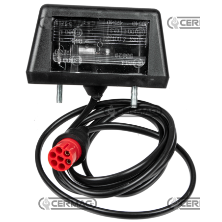 Luz de matrícula con ojal para parachoques de remolque COMPATIBLE - 37058 | NewgardenAgri.com
