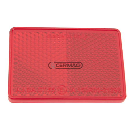 Catadiottro rettangolare adesivo Dimensioni 57x39 mm Colore Rosso COMPATIBILE - 35560 | NewgardenAgri.com