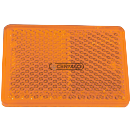 Catadiottro rettangolare adesivo Dimensioni 57x39 mm Colore Arancio COMPATIBILE - 35561 | NewgardenAgri.com
