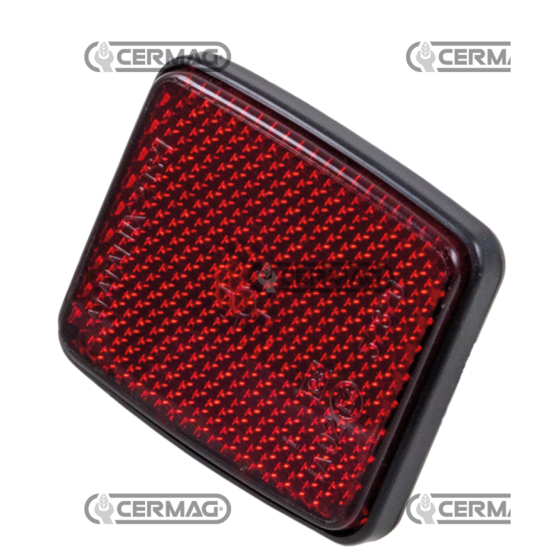 Catadiottro rettangolare con prigioniero M6 Dimensioni 55x45 mm Colore Rosso COMPATIBILE - 35315