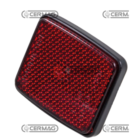 Catadiottro rettangolare con prigioniero M6 Dimensioni 55x45 mm Colore Rosso COMPATIBILE - 35315 | NewgardenAgri.com