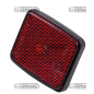 Rectangular retroreflector with M6 stud Dimensions 55x45 mm Color Red COMPATIBLE - 35315