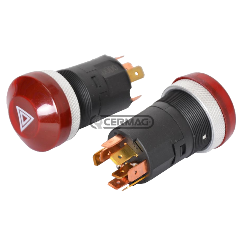 Red button with emergency symbol 8 pin COMPATIBLE - 37233