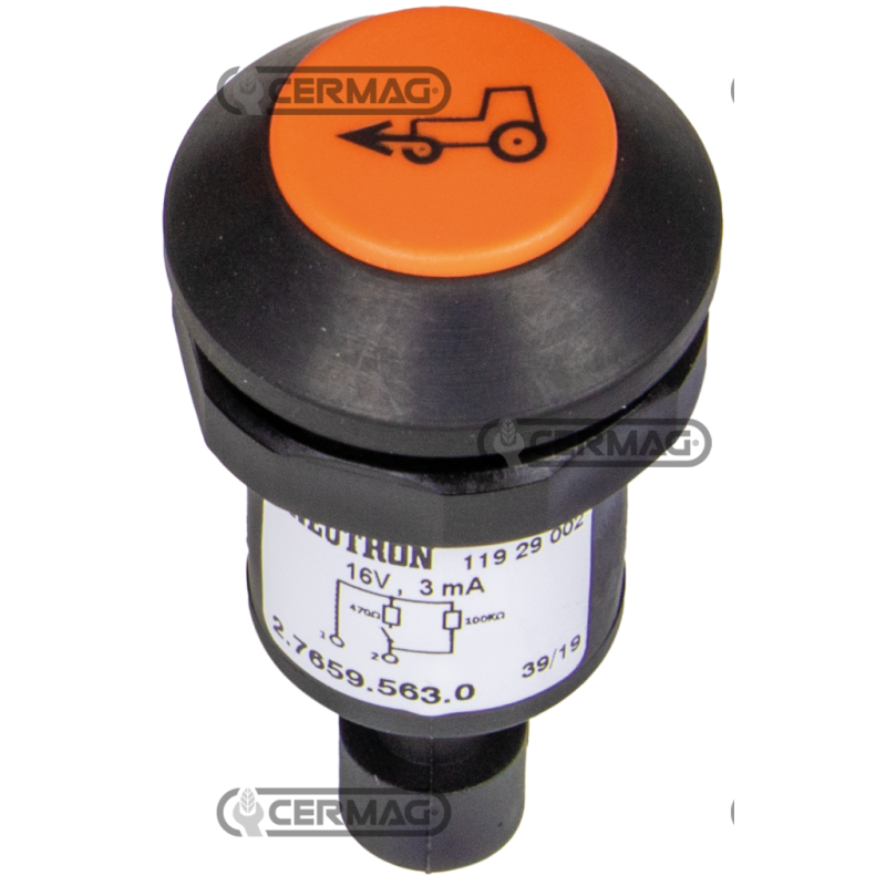 Pulsador con símbolo de tracción delantera COMPATIBLE - 37079