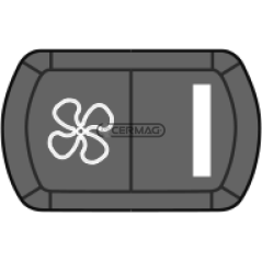 Botón con símbolo de abanico COMPATIBLE - 36730 | NewgardenAgri.com