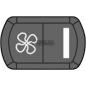 Button with fan symbol COMPATIBLE - 36730