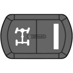 Bouton avec symbole de blocage de différentiel avant COMPATIBLE - 36734 | NewgardenAgri.com