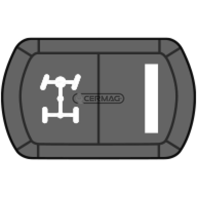 Bouton avec symbole de blocage de différentiel avant COMPATIBLE - 36734