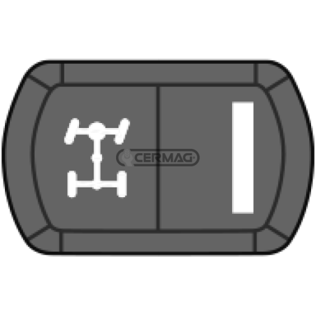 Bouton avec symbole de blocage de différentiel avant COMPATIBLE - 36734 | NewgardenAgri.com
