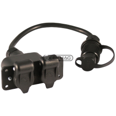 2-Buchsen-Stromkabel mit 3-poligem Stecker KOMPATIBEL – 36992 | NewgardenAgri.com