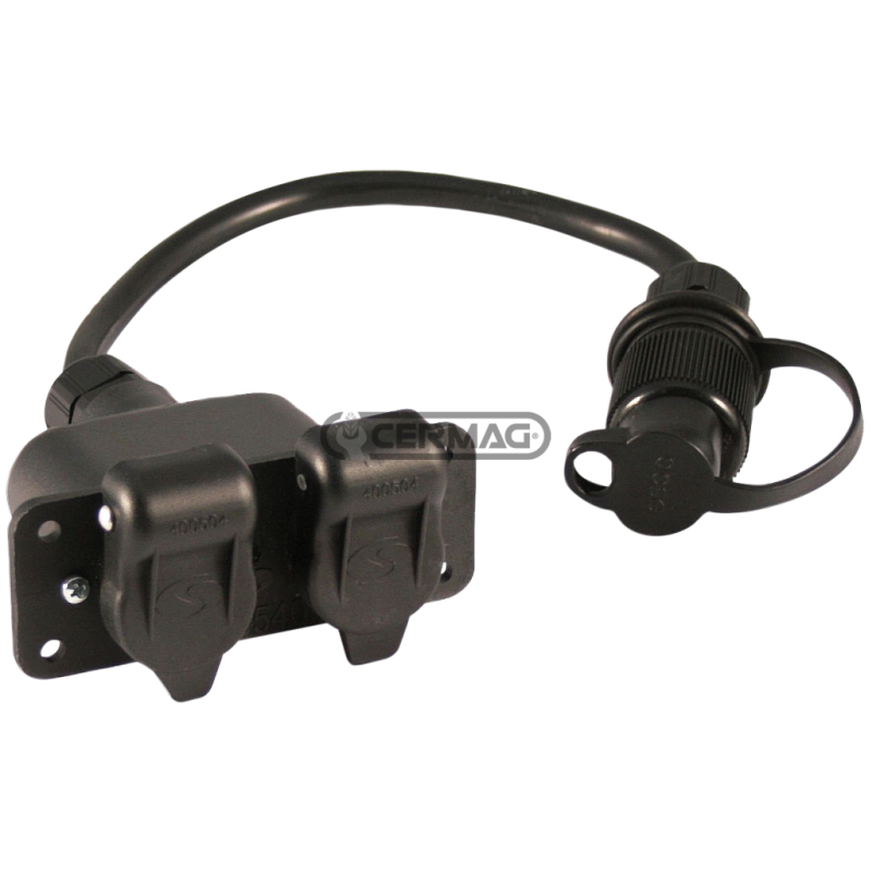2-socket power cable with 3-pin plug COMPATIBLE - 36992