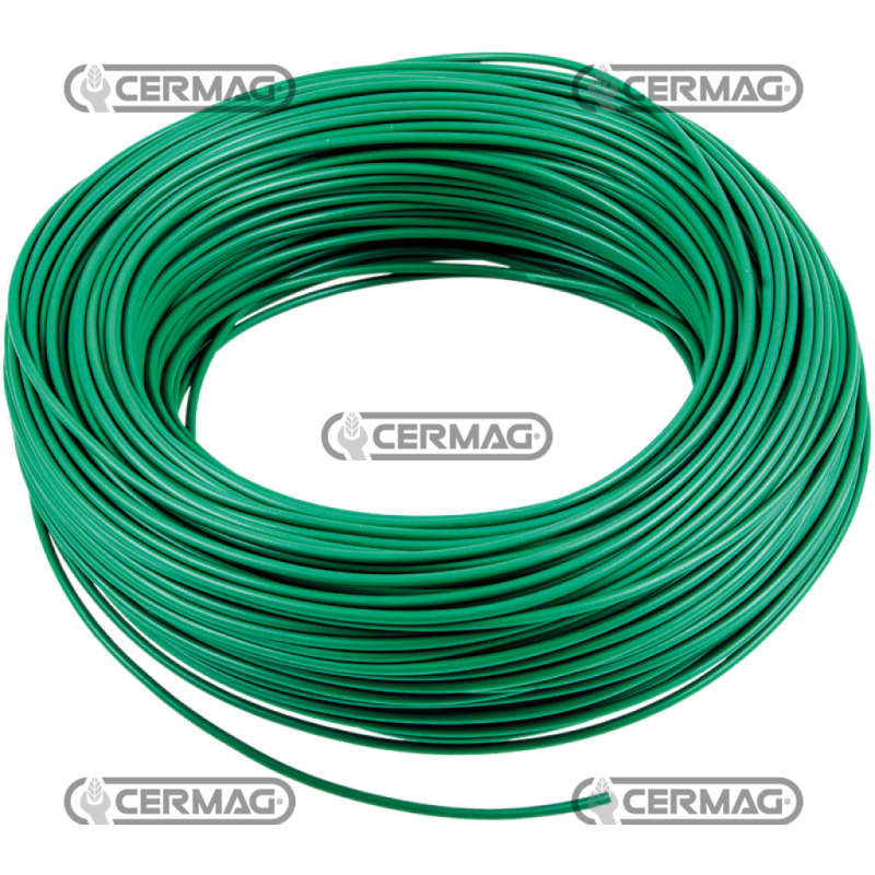 câble électrique 1,5 fils 1mmq (100MT)COMPATIBLE VERT - 36868