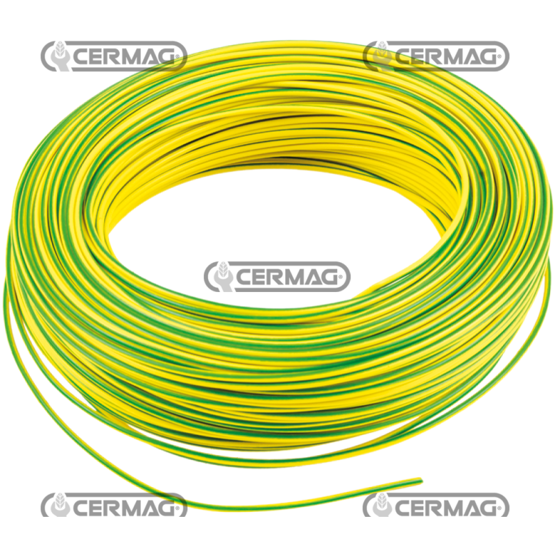 câble électrique 1 fil 1mmq (100MT) JAUNE/VE COMPATIBLE - 36854