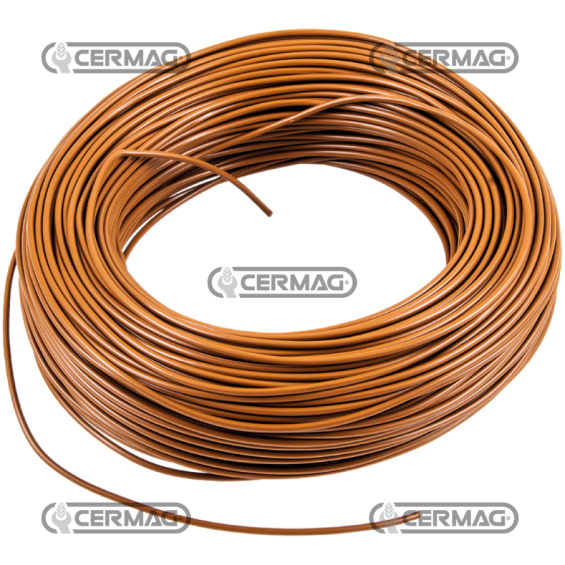 câble électrique 1 fil 1mmq (100MT) MARRON COMPATIBLE - 36855