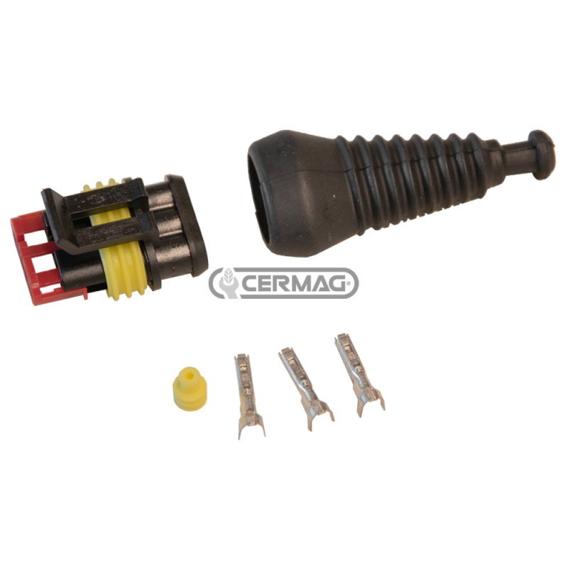 Kit connessione maschio tipo AMP/TYCO 3 vie COMPATIBILE - 36585