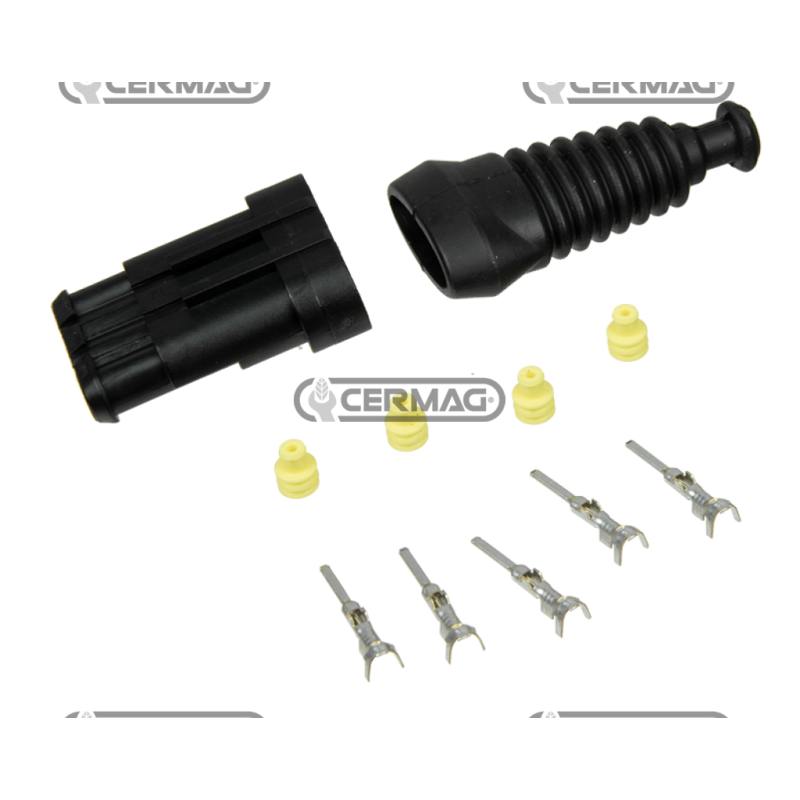 Kit connessione femmina tipo AMP/TYCO 4 vie COMPATIBILE - 36588