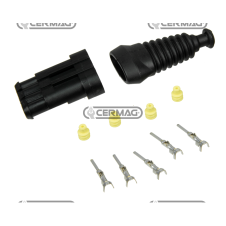 Kit de connexion femelle 4 voies COMPATIBLE type AMP/TYCO - 36588 | NewgardenAgri.com