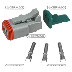 Kit de raccordement mâle 2 voies COMPATIBLE DEUTSCH - 36593 | NewgardenAgri.com