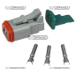Kit connessione maschio tipo DEUTSCH 2 vie COMPATIBILE - 36593