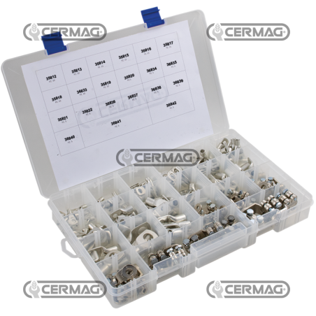 SURTIDO DE TERMINALES DE CABLE 168 UDS. COMPATIBLES - 36843 | NewgardenAgri.com