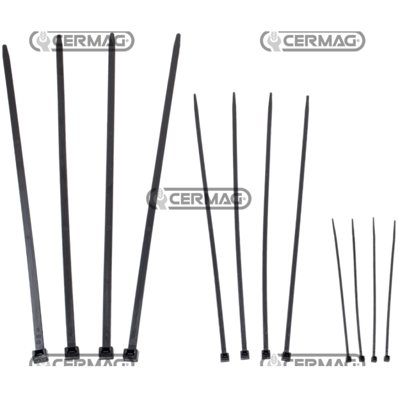 Attaches de câble Couleur Noir Longueur 365x7,5 mm COMPATIBLE - 35219