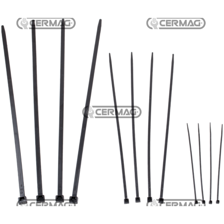 Attaches de câble Couleur Noir Longueur 365x7,5 mm COMPATIBLE - 35219 | NewgardenAgri.com
