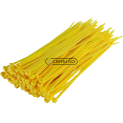 Attaches de câble Couleur Jaune Longueur 100x2,5 mm COMPATIBLE - 37206 | NewgardenAgri.com